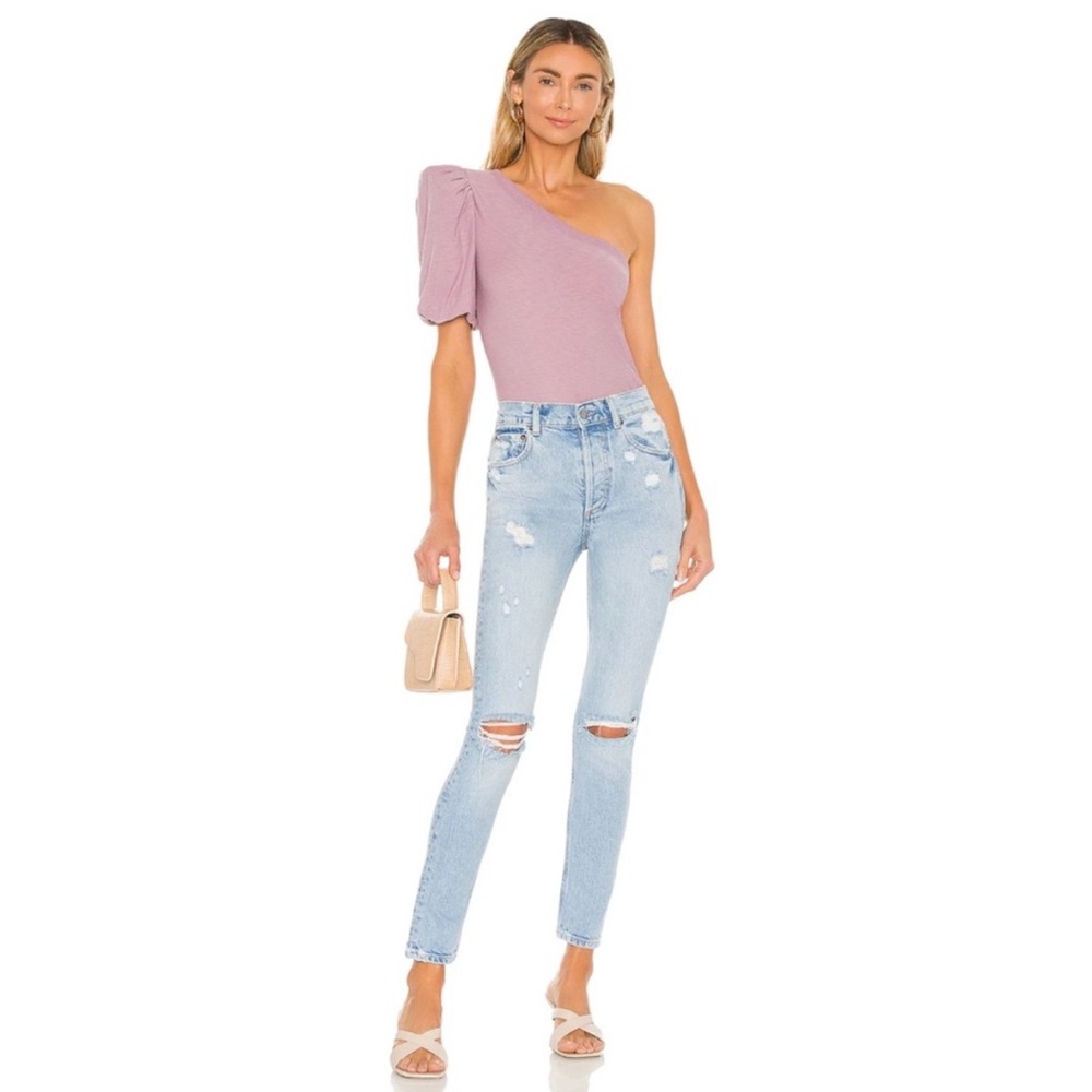 NATION LOS ANGELES Raina One Shoulder Top Voodoo Size Small REVOLVE